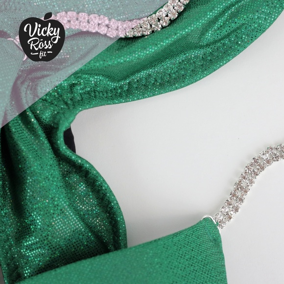 Emerald Plain Competition Bodybuilding Posing Suit